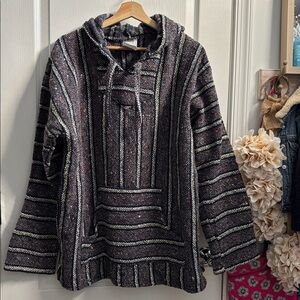 Mexico tweed Striped Baja Hoodie